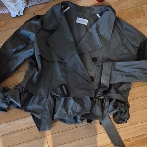 Elegant Women's Gray Trench Coat